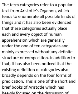 Essay on Aristotle's Categories